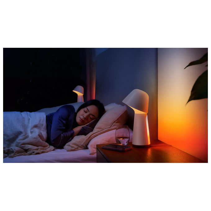Philips Hue, Lampada da Tavolo Twilight, Bianca, Luce per Sveglia e Sonno