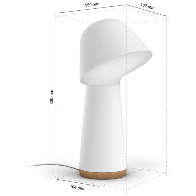 Philips Hue, Lampada da Tavolo Twilight, Bianca, Luce per Sveglia e Sonno
