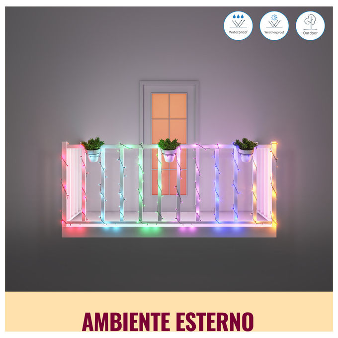 WiZ Philips, Catena Luminosa LED Intelligente 20 m Fairy Light