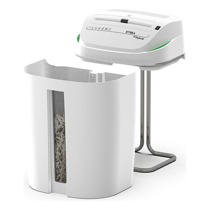 KOBRA, Distruggidocumenti a Strisce S6-HYBRID, 55 dB, 24 cm, Trasparente Bianco