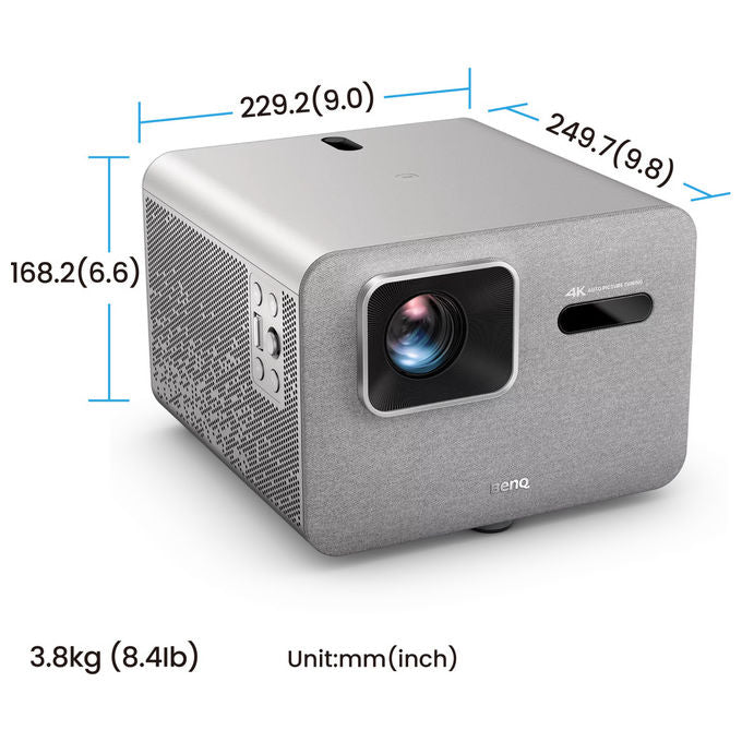 BenQ, Proiettore a Corto Raggio, 3000 ANSI Lumen, DLP, UHD 4K, Grigio, con Google TV