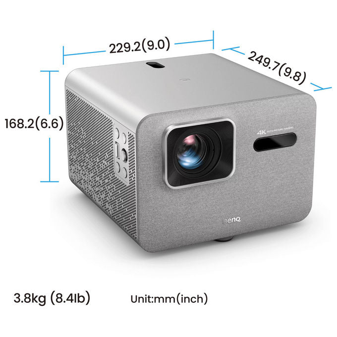 BenQ, Proiettore Standard TK705i, 3000 ANSI Lumen, DLP UHD 4K, Grigio, Home Cinema, Google TV