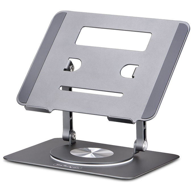 StarTech.com, Supporto PC Portatile Girevole a 360°, Rialzo Scrivania Ergonomico, Inclinazione Regolabile, Alluminio