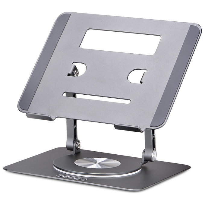 StarTech.com, Supporto PC Portatile Girevole a 360°, Rialzo Scrivania Ergonomico, Inclinazione Regolabile, Alluminio