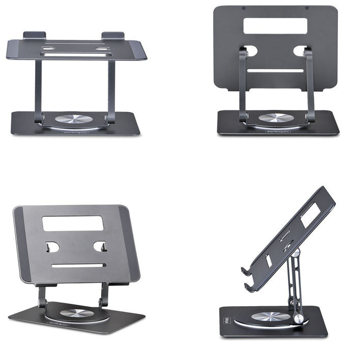 StarTech.com, Supporto PC Portatile Girevole a 360°, Rialzo Scrivania Ergonomico, Inclinazione Regolabile, Alluminio