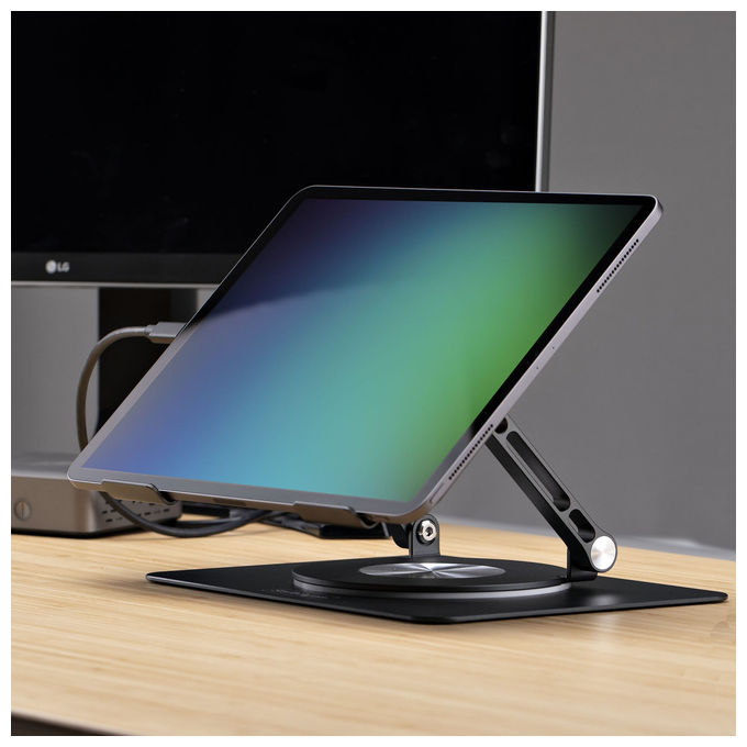 StarTech.com, Supporto PC Portatile Girevole a 360°, Rialzo Scrivania Ergonomico, Inclinazione Regolabile, Alluminio