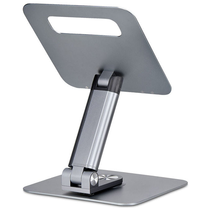 StarTech.com, Supporto PC Portatile con Base Girevole 360°, Regolabile in Altezza, Alluminio, Argento