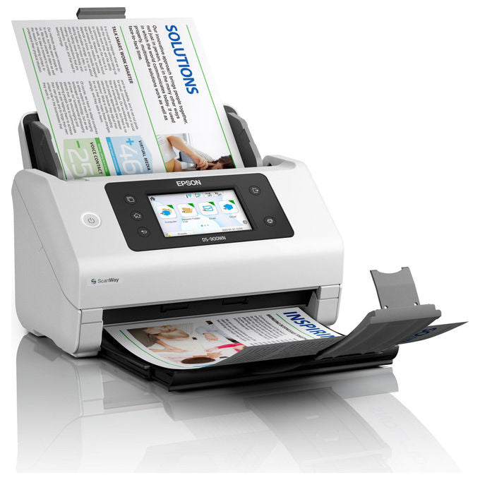 Epson, Scanner a Foglio A4 WorkForce DS-900WN, 600 x 600 DPI, Bianco