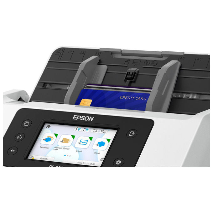 Epson, Scanner a Foglio A4 WorkForce DS-900WN, 600 x 600 DPI, Bianco