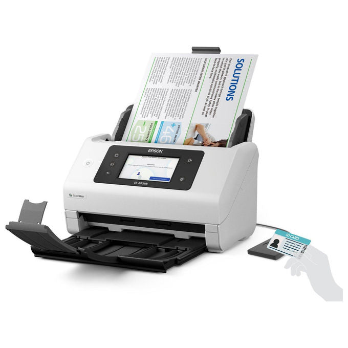 Epson, Scanner a Foglio DS-800WN, 600 x 600 DPI, A4, Bianco