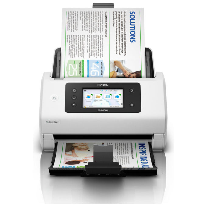 Epson, Scanner a Foglio DS-800WN, 600 x 600 DPI, A4, Bianco