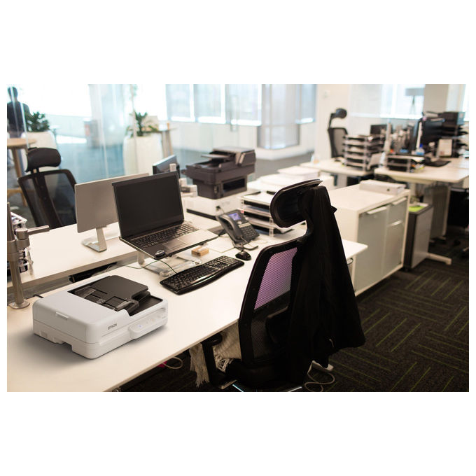 Epson, Scanner piano e ADF DS-1730, 1200 x 1200 DPI, A4, Nero, Bianco