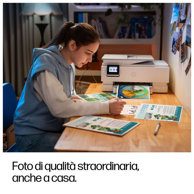 HP B63K5B Envy Photo 7930 Stampante Multifunzione Inkjet A4 Wi-Fi Duplex 4800x1200 DPI ADF Touchscreen colore Bianco