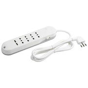 BTicino Slim, Prolunga Multipresa 4 Prese AC, 1.5m, Bianca con 2 USB