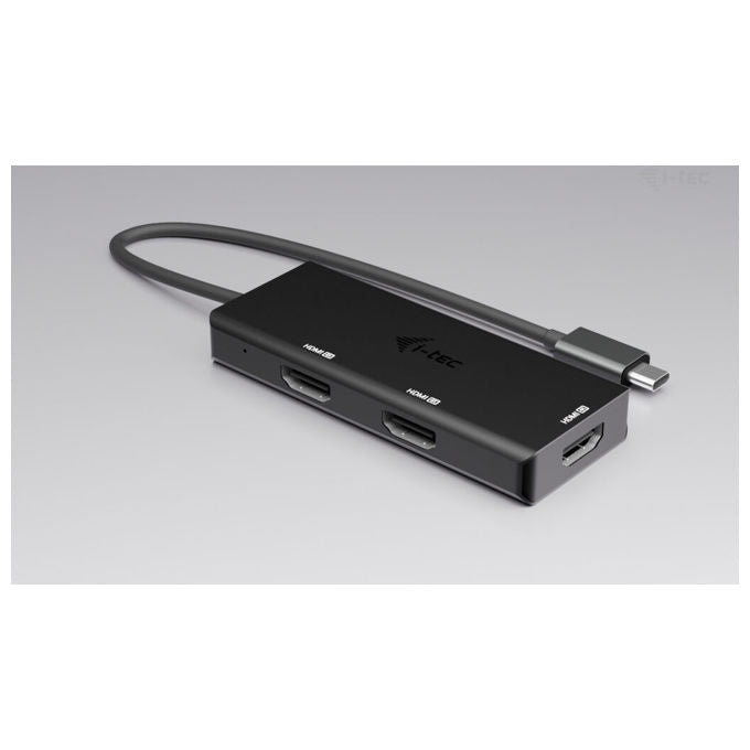 I-tec, Adattatore Video USB-C Triplo 4K HDMI, Power Delivery 100W