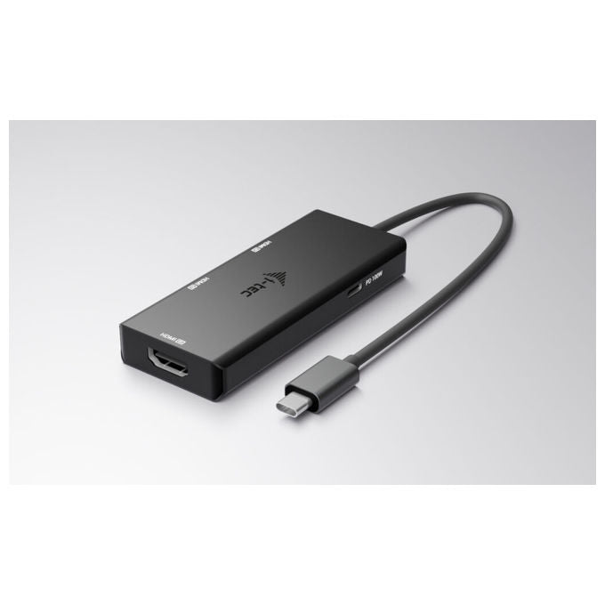 I-tec, Adattatore Video USB-C Triplo 4K HDMI, Power Delivery 100W