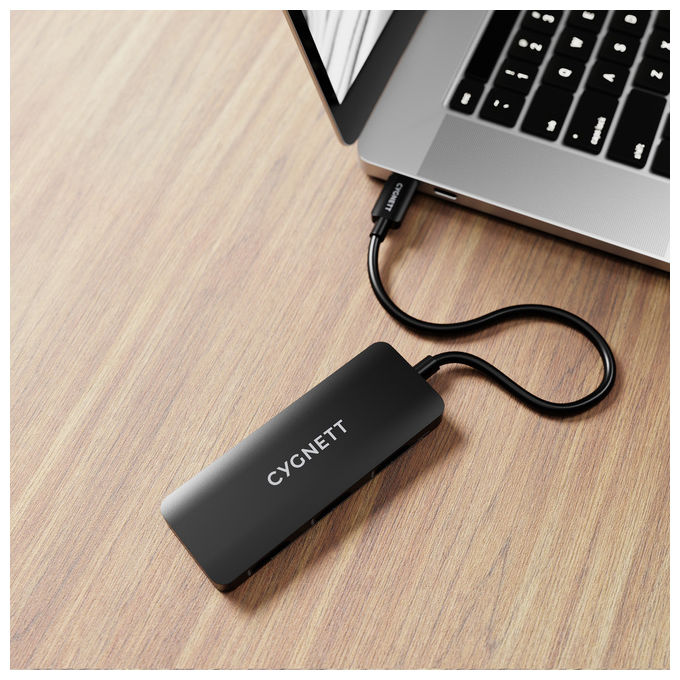 Cygnett, Hub USB-C, Unite 3-in-1, Triplo HDMI, Nero