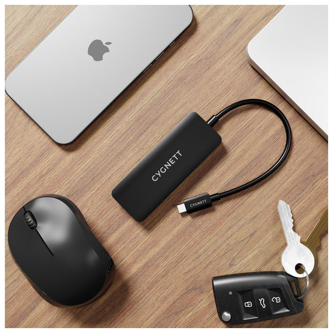 Cygnett, Hub USB-C, Unite 3-in-1, Triplo HDMI, Nero