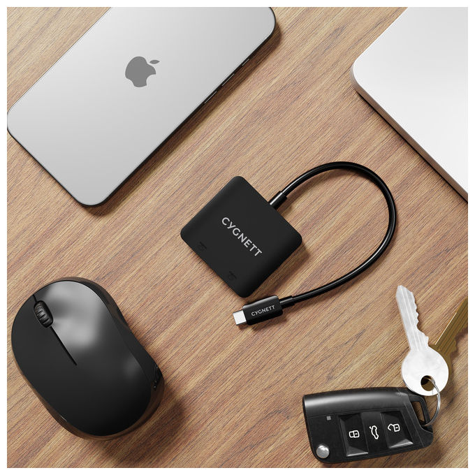 Cygnett CY5391CYHUB Unite Hub USB-C 2 in 1 Doppio HDMI 4K 60Hz MST Thunderbolt colore Nero