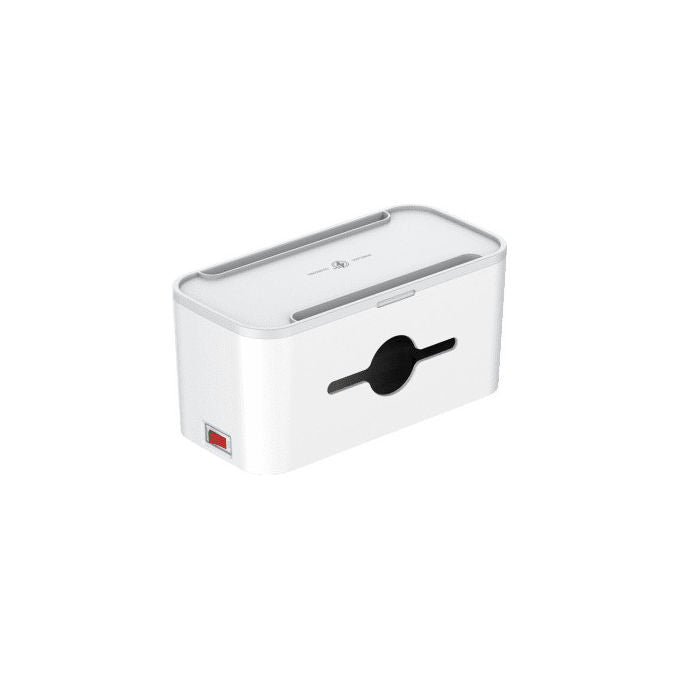 Energizer, Multipresa Box 5 Schuko, 3 USB e Caricatore Wireless, 2 m, Bianco