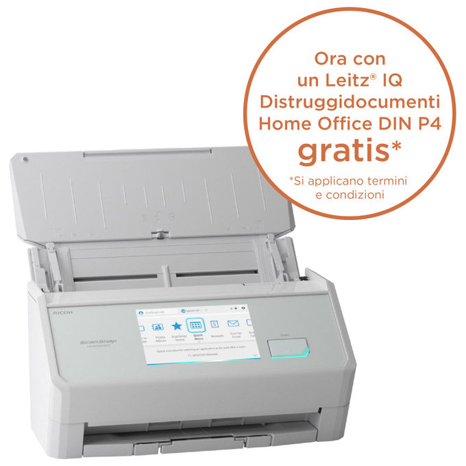 Ricoh, Scanner ScanSnap IX2500, ADF, 600 x 600 DPI, A4, Bianco