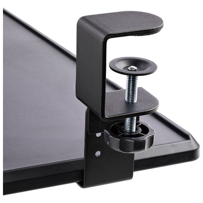 StarTech.com, Porta Tastiera Estraibile, Scrivania, Ergonomica, Morsetto a C, Regolabile Fino a 12Kg