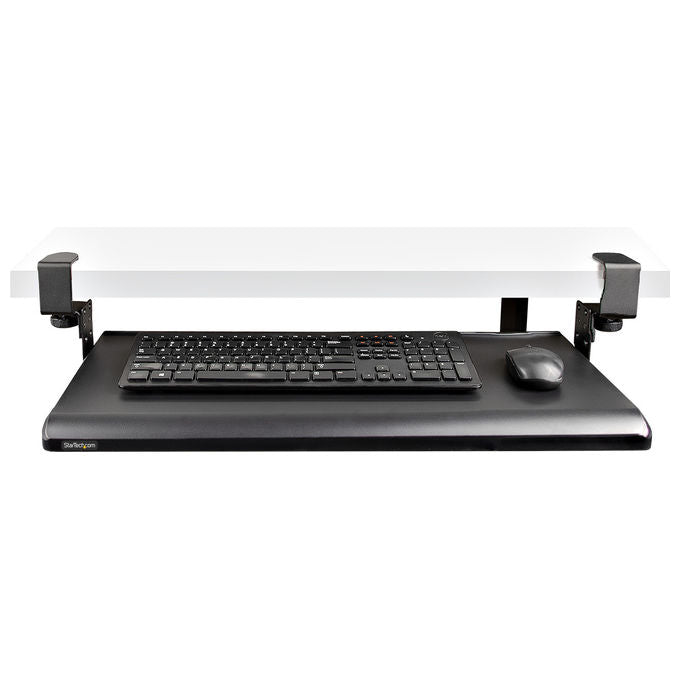 StarTech.com, Porta Tastiera Estraibile, Scrivania, Ergonomica, Morsetto a C, Regolabile Fino a 12Kg