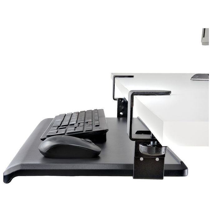 StarTech.com, Porta Tastiera Estraibile, Scrivania, Ergonomica, Morsetto a C, Regolabile Fino a 12Kg