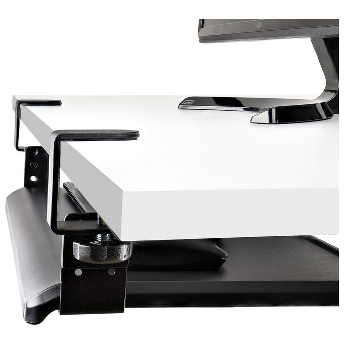 StarTech.com, Porta Tastiera Estraibile, Scrivania, Ergonomica, Morsetto a C, Regolabile Fino a 12Kg