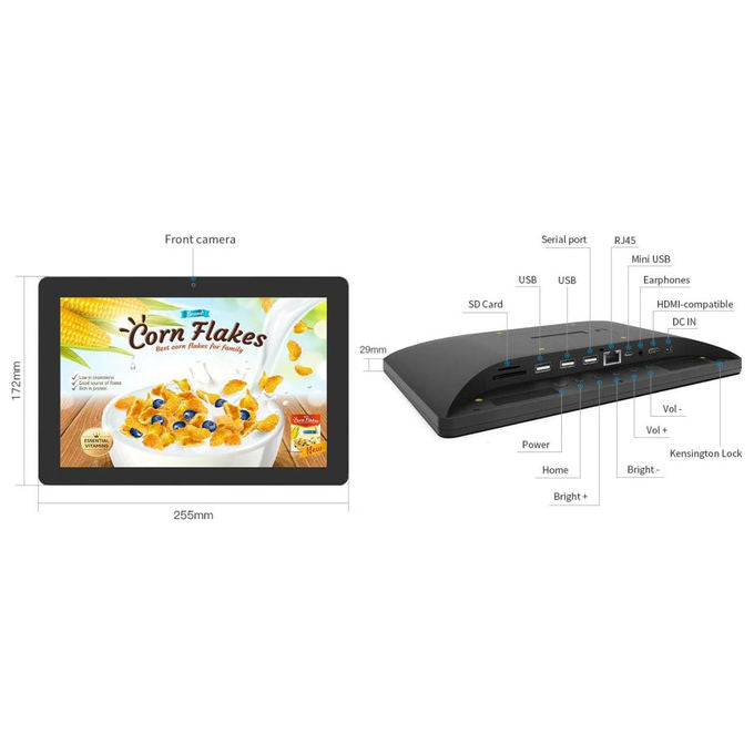 Loop24 Audio Video Solutions, Schermo segnaletico Android 10'', Licenza LoopSign Basic 2 anni, LS-1022T
