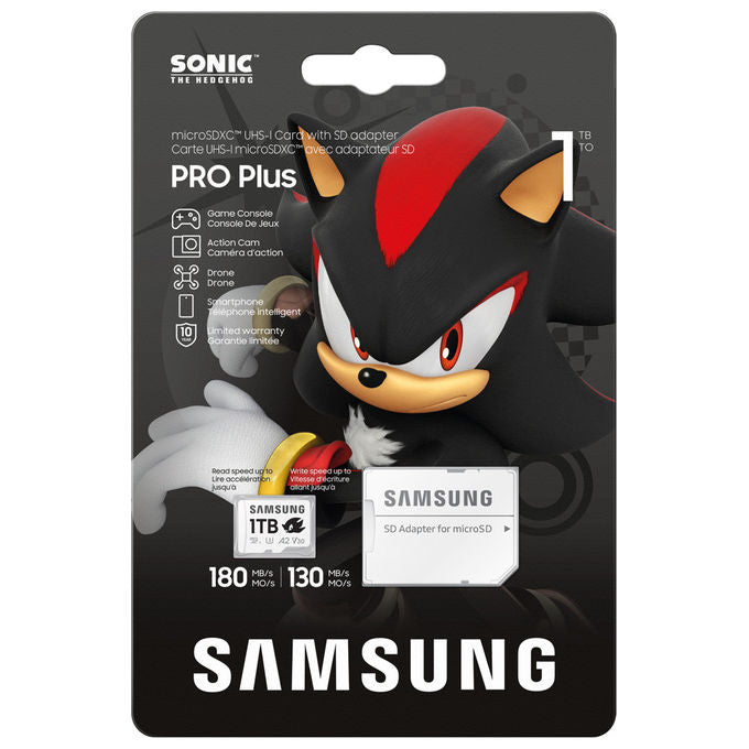 Samsung, MicroSDXC 1 TB, UHS-I, Classe 10, PRO Plus Sonic
