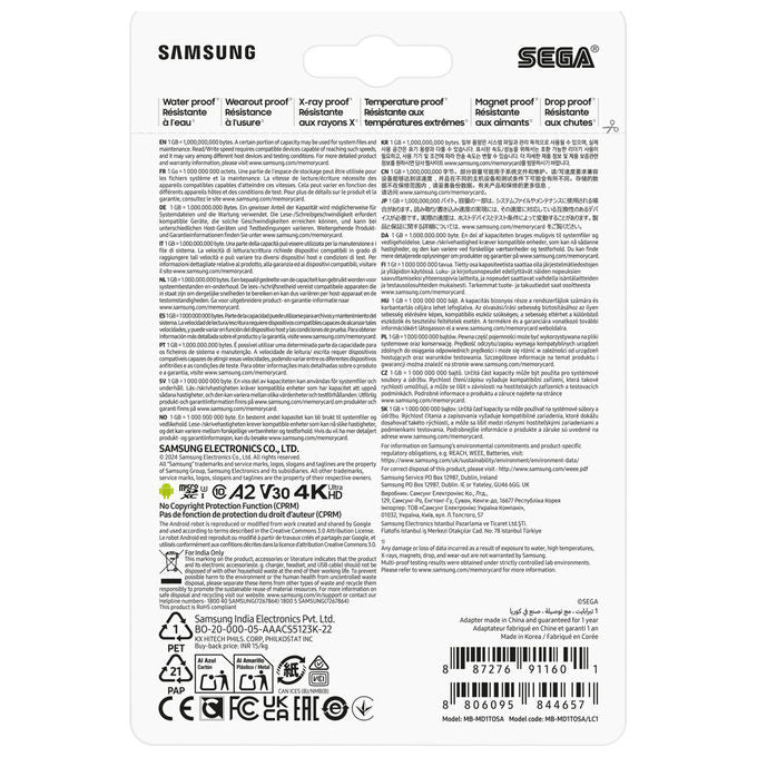 Samsung, MicroSDXC 1 TB, UHS-I, Classe 10, PRO Plus Sonic