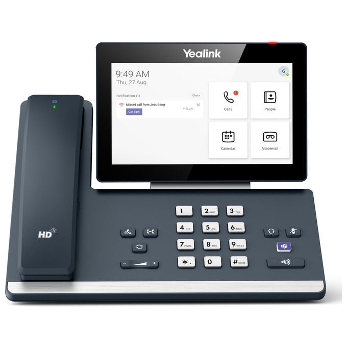 Yealink, MP58-WH E2, Telefono IP, Grigio, con LCD, Wi-Fi e Bluetooth, Teams