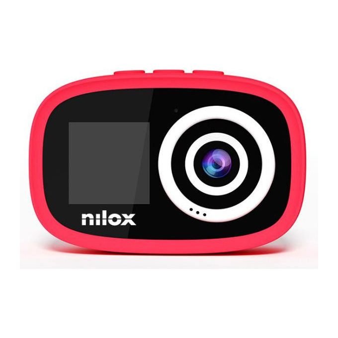 Nilox, Action Cam per Bambini, 12 MP, Full HD, NXACKIDSRED, Rosso