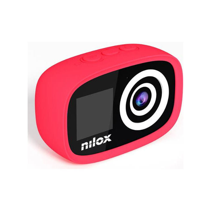 Nilox, Action Cam per Bambini, 12 MP, Full HD, NXACKIDSRED, Rosso