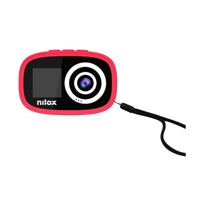 Nilox, Action Cam per Bambini, 12 MP, Full HD, NXACKIDSRED, Rosso