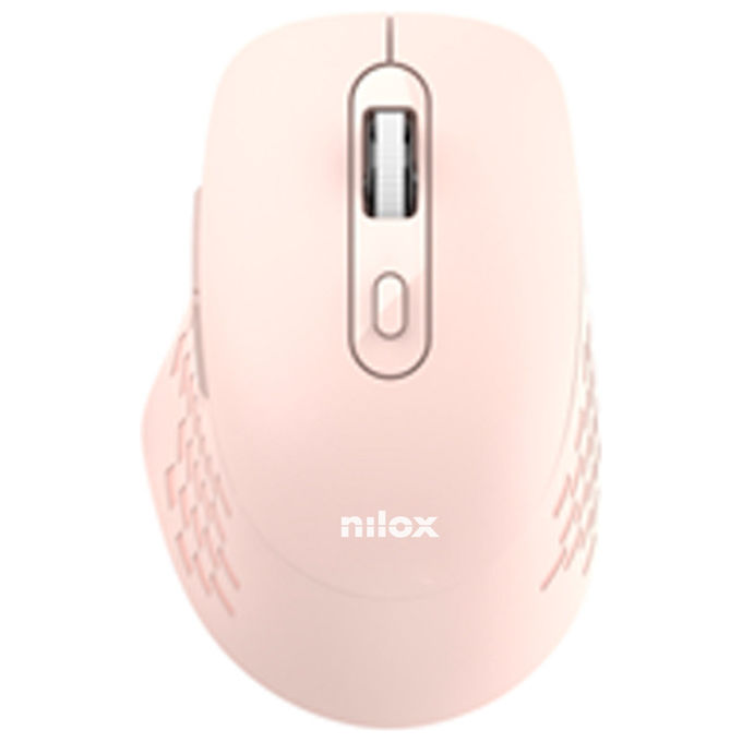 Nilox, Mouse Wireless, 1600 DPI, Ottico, Rosa, Bluetooth e USB