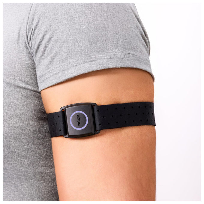 Nilox, Smart Armband HRM, Fitness Tracker con Sensore Ottico e Indicatori LED, Resistente all'Acqua
