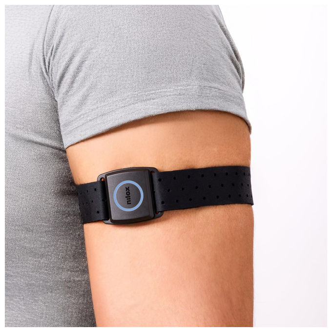 Nilox, Smart Armband HRM, Fitness Tracker con Sensore Ottico e Indicatori LED, Resistente all'Acqua