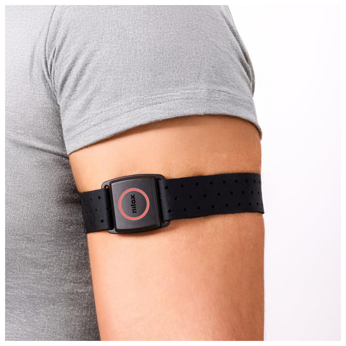 Nilox, Smart Armband HRM, Fitness Tracker con Sensore Ottico e Indicatori LED, Resistente all'Acqua