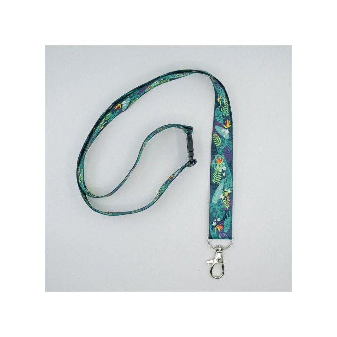 Avery, Supporto per badge con tracolla in tessuto, Multicolore, Fantasia Tropicale