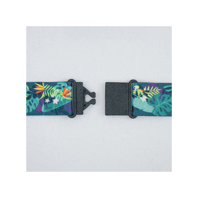 Avery, Supporto per badge con tracolla in tessuto, Multicolore, Fantasia Tropicale