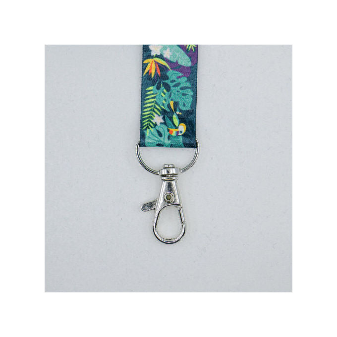Avery, Supporto per badge con tracolla in tessuto, Multicolore, Fantasia Tropicale