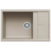 Elleci, Lavello 1 Vasca con Gocciolatoio Reversibile, 78 x 50 cm, Keratek Champagne 95