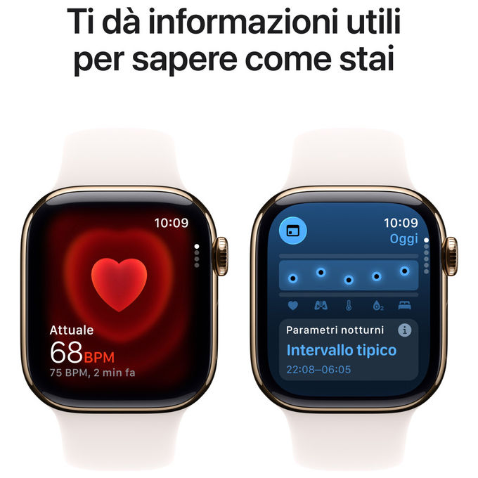 Apple Watch Series 11, 46mm, GPS + Cellular, Titanio Oro, Cinturino Sport Rosa Fard - S-M