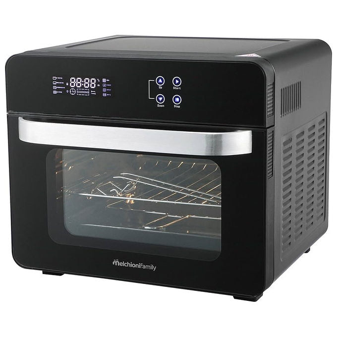 Melchioni Family, Forno Pizza e Friggitrice ad Aria, 18L, Fornetto Elettrico Multifunzione a 400°C