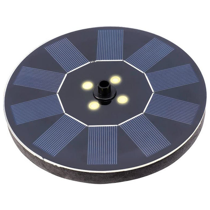 LUMINEO, Fontana Solare Galleggiante con Luci LED, Fonte Giardino in Plastica