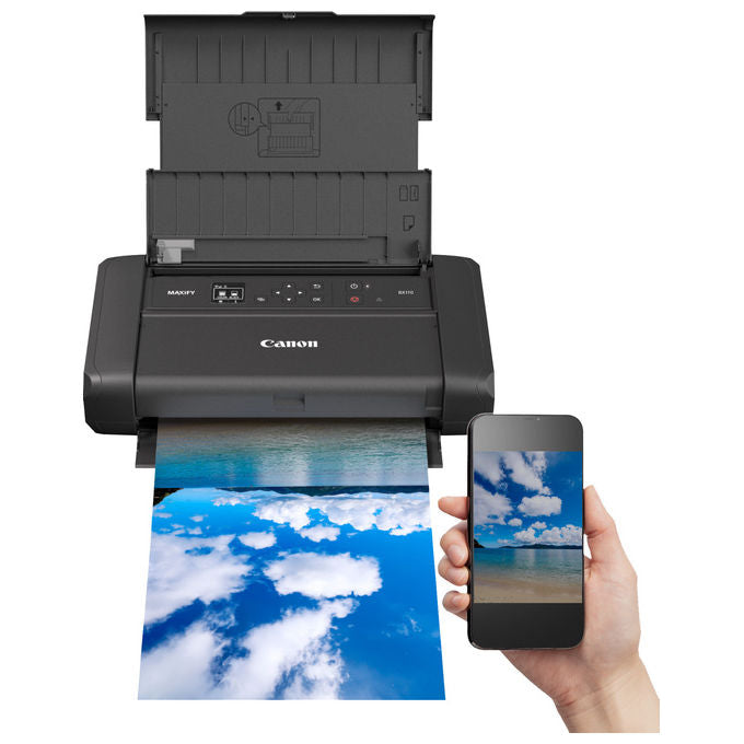 Canon, Stampante a Getto d'Inchiostro a Colori, Maxify BX110, 4800 x 1200 DPI, A4, Wi-Fi
