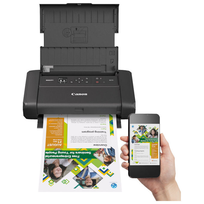 Canon, Stampante a Getto d'Inchiostro a Colori, Maxify BX110, 4800 x 1200 DPI, A4, Wi-Fi