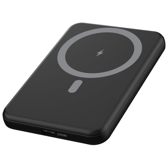 Celly, Powerbank MagSafe, Ricarica Wireless 15W, USB-C 20W, 5000mAh